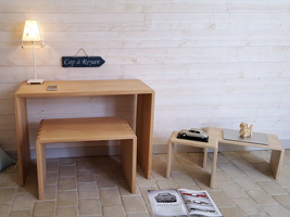 table bureau banc platane