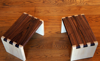 Tabourets bas noyer platane